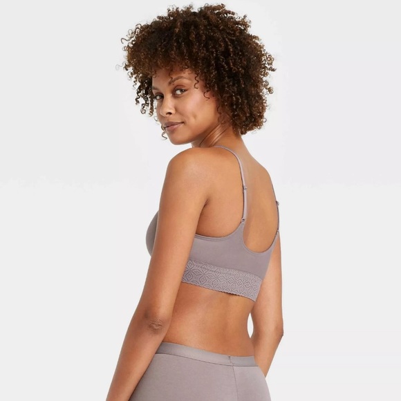 Auden Women's So Soft Bralette Gray Size Medium Fits 34C 34D 36B 36C - Picture 2 of 3